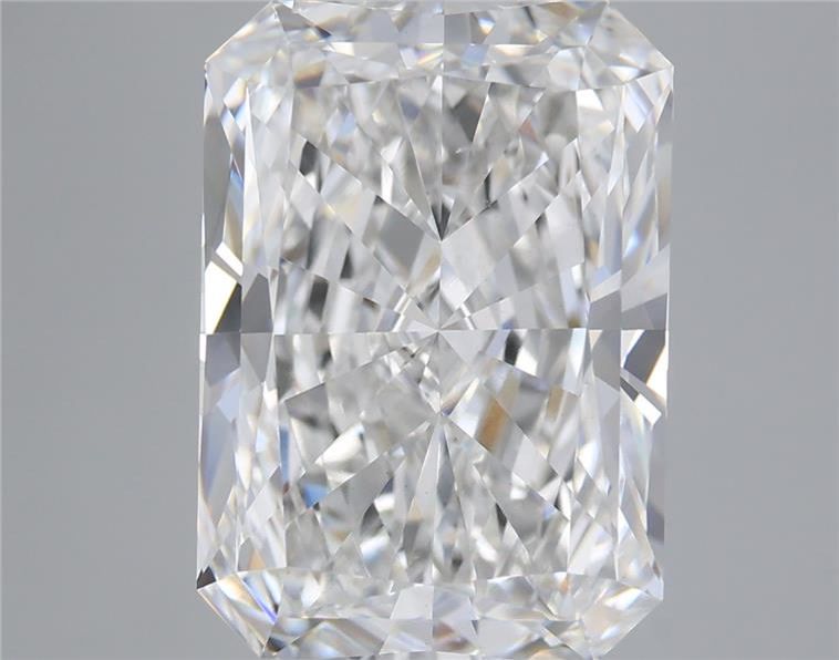 5.59 Carat Radiant Shaped, Excellent Cut, F Color, VS2 Clarity, IGI Certified Lab Grown Diamond