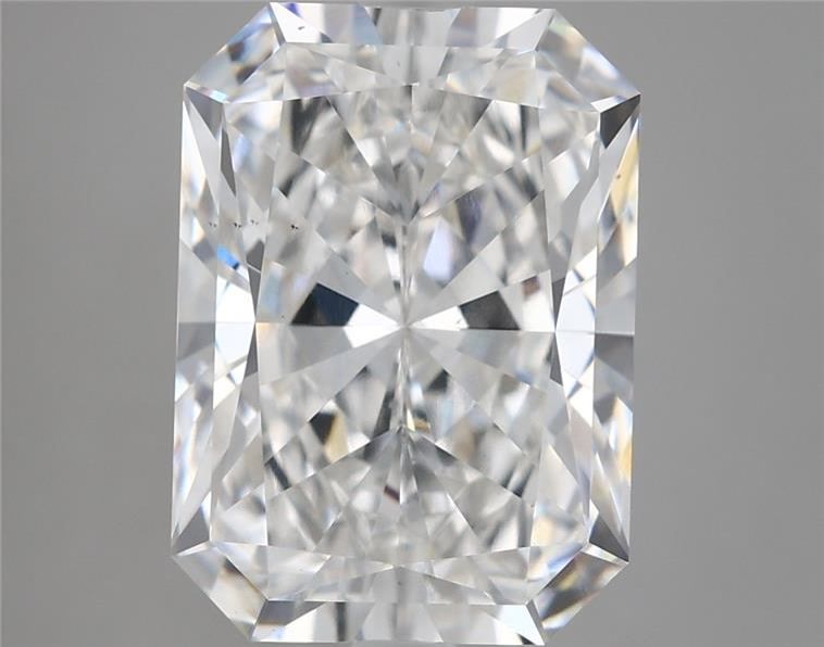 5.43 Carat Radiant Shaped, Ideal Cut, E Color, VS2 Clarity, IGI Certified Lab Grown Diamond