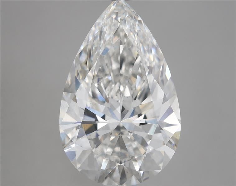 5.35 Carat Pear Shaped, Ideal Cut, F Color, VS2 Clarity, IGI Certified Lab Grown Diamond