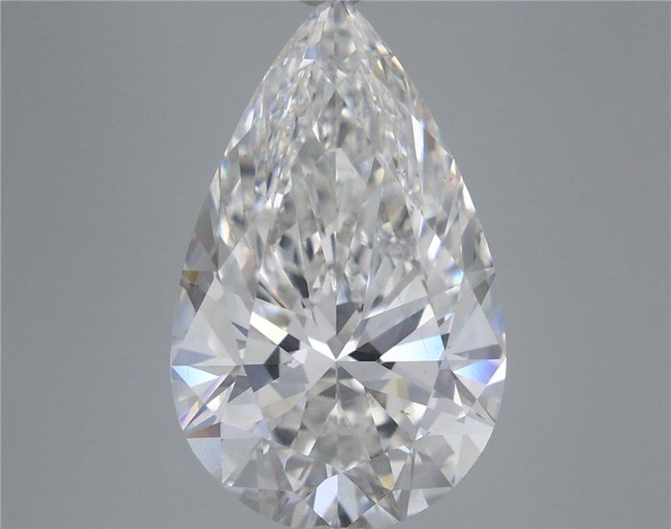6.82 Carat Pear Shaped, Ideal Cut, F Color, VS2 Clarity, IGI Certified Lab Grown Diamond
