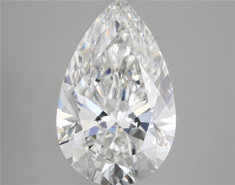 5.50 Carat Pear Shaped, Ideal Cut, F Color, VS1 Clarity, IGI Certified Lab Grown Diamond