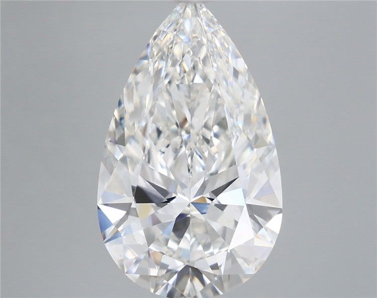 6.13 Carat Pear Shaped, Ideal Cut, F Color, VVS2 Clarity, IGI Certified Lab Grown Diamond