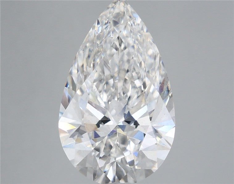 5.69 Carat Pear Shaped, Ideal Cut, E Color, VS2 Clarity, IGI Certified Lab Grown Diamond