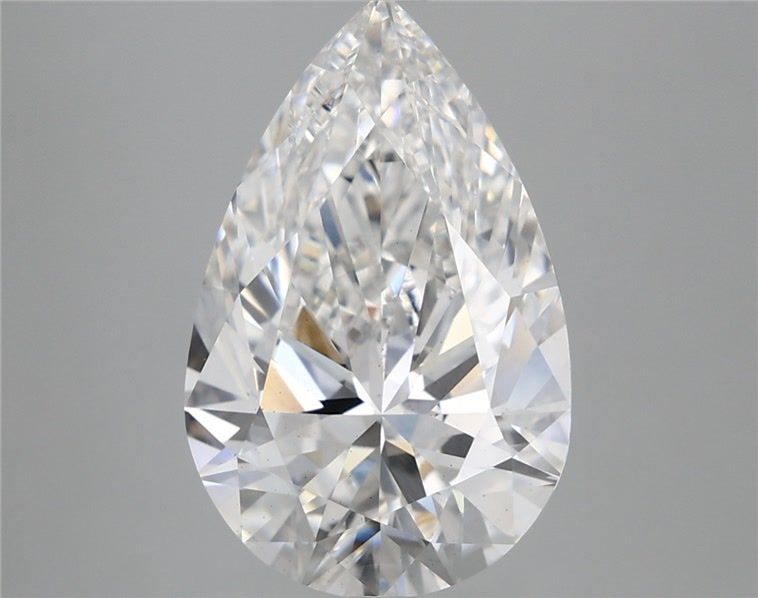 5.12 Carat Pear Shaped, Ideal Cut, E Color, VS2 Clarity, IGI Certified Lab Grown Diamond