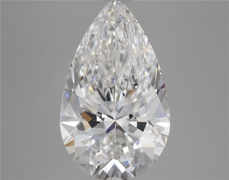 5.42 Carat Pear Shaped, Ideal Cut, E Color, VS1 Clarity, IGI Certified Lab Grown Diamond