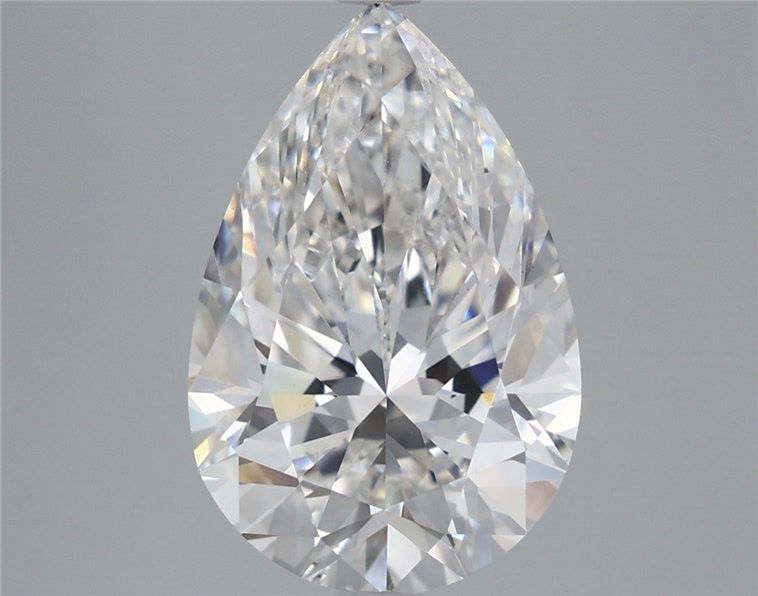 5.35 Carat Pear Shaped, Ideal Cut, F Color, VS2 Clarity, IGI Certified Lab Grown Diamond