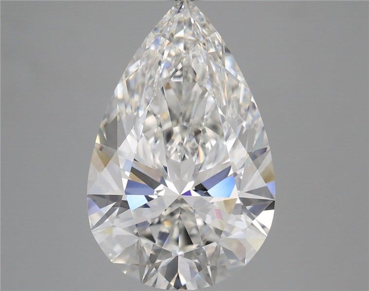 5.72 Carat Pear Shaped, Ideal Cut, E Color, VVS2 Clarity, IGI Certified Lab Grown Diamond
