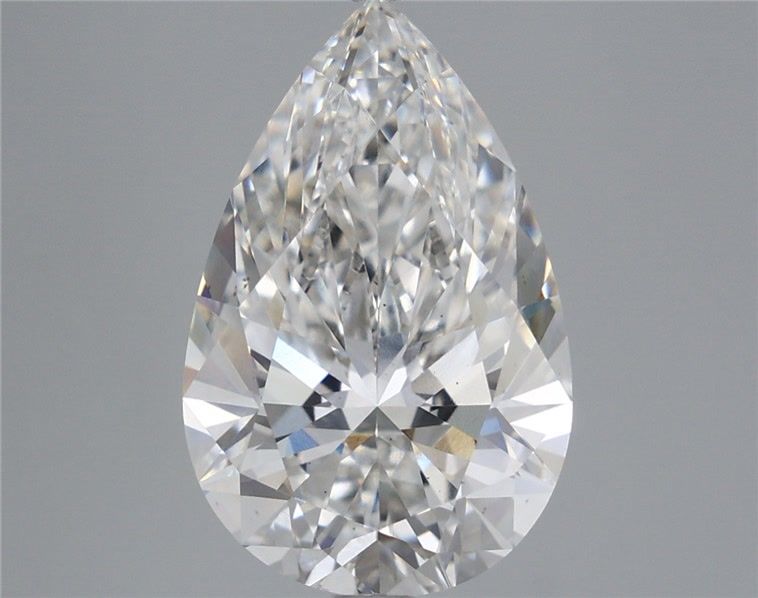 5.36 Carat Pear Shaped, Ideal Cut, F Color, VS2 Clarity, IGI Certified Lab Grown Diamond