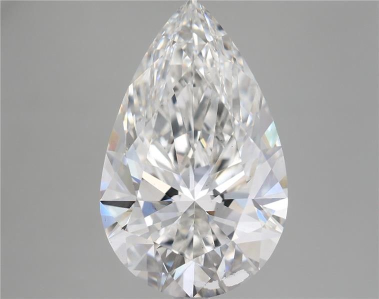 6.19 Carat Pear Shaped, Ideal Cut, F Color, VS2 Clarity, IGI Certified Lab Grown Diamond
