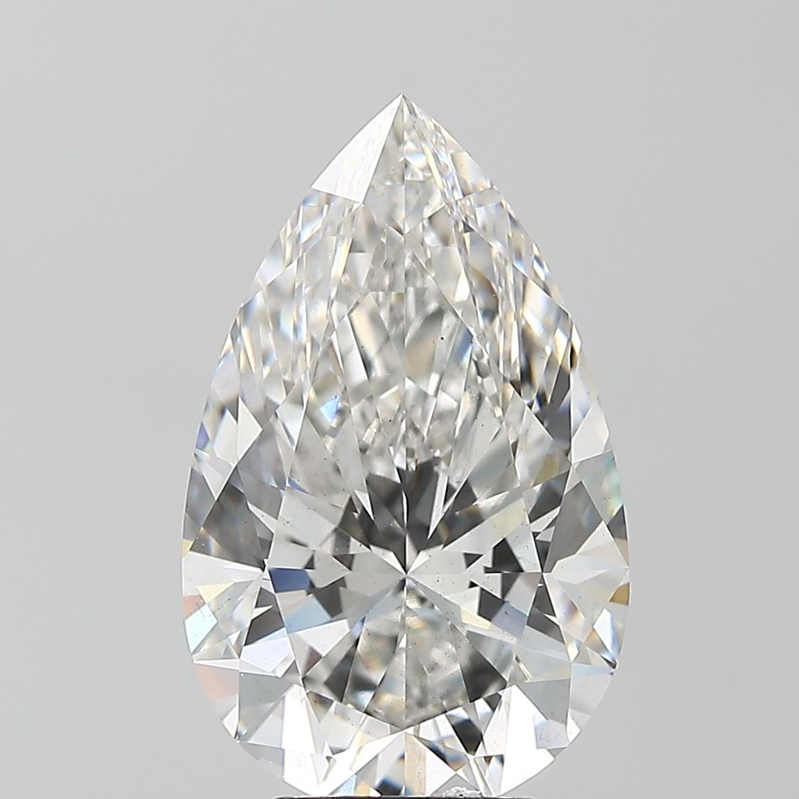 5.31 Carat Pear Shaped, Ideal Cut, F Color, VS2 Clarity, IGI Certified Lab Grown Diamond