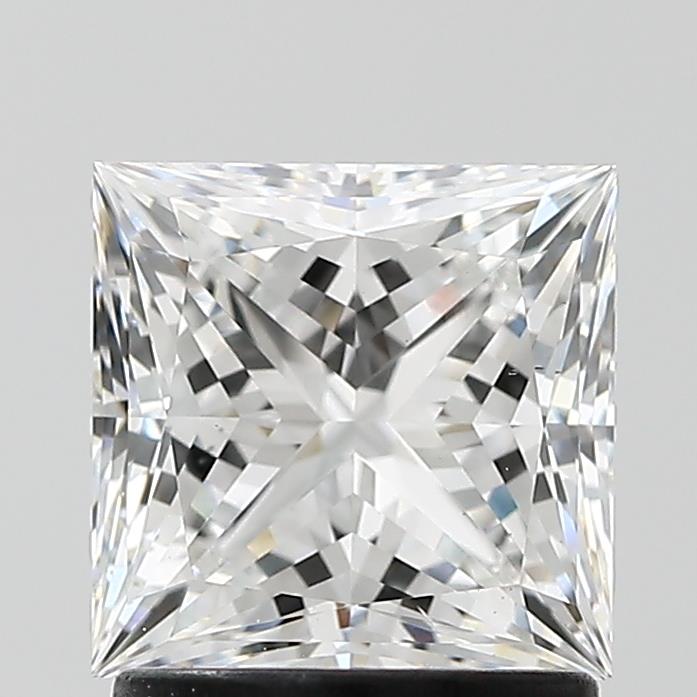 1.59 Carat Princess Shaped, Ideal Cut, D Color, VS2 Clarity, IGI Certified Lab Grown Diamond