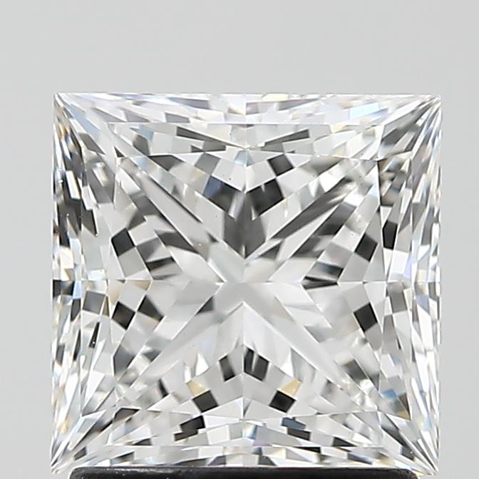 1.79 Carat Princess Shaped, Ideal Cut, F Color, VVS2 Clarity, IGI Certified Lab Grown Diamond