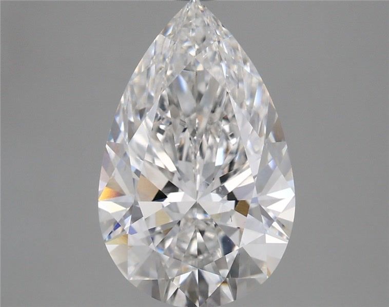 3.75 Carat Pear Shaped, Ideal Cut, E Color, VS1 Clarity, IGI Certified Lab Grown Diamond