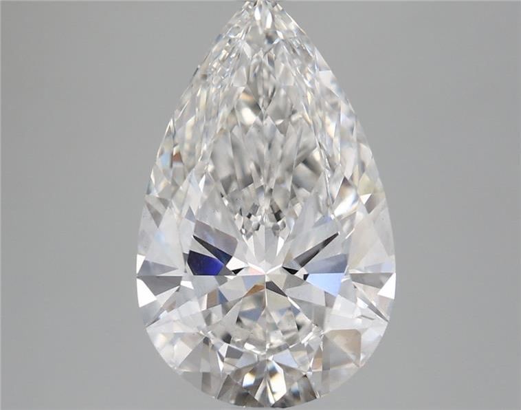 4.34 Carat Pear Shaped, Ideal Cut, F Color, VS2 Clarity, IGI Certified Lab Grown Diamond
