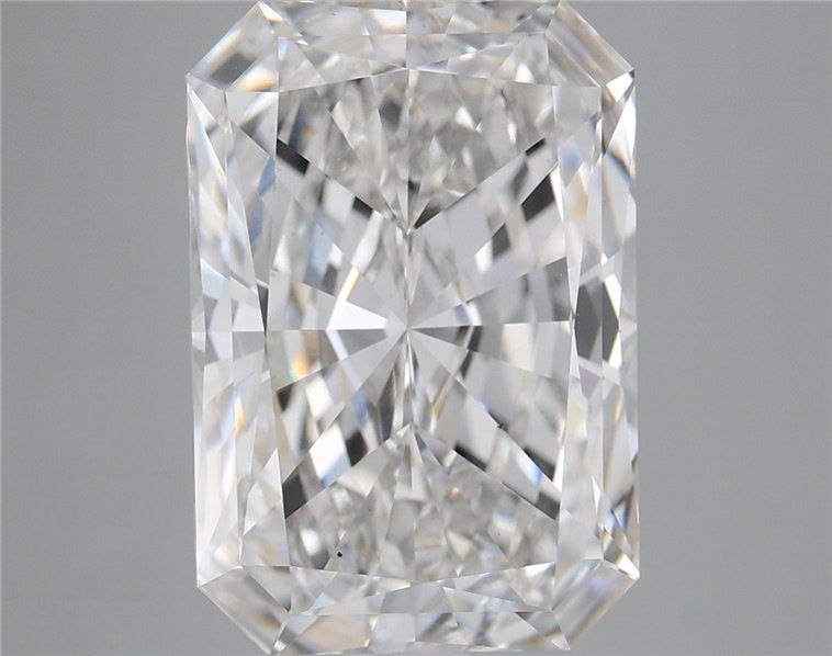 5.37 Carat Radiant Shaped, Excellent Cut, F Color, VS2 Clarity, IGI Certified Lab Grown Diamond