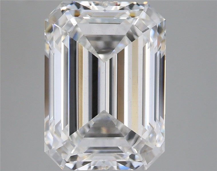5.43 Carat Emerald Shaped, Ideal Cut, E Color, VS2 Clarity, IGI Certified Lab Grown Diamond