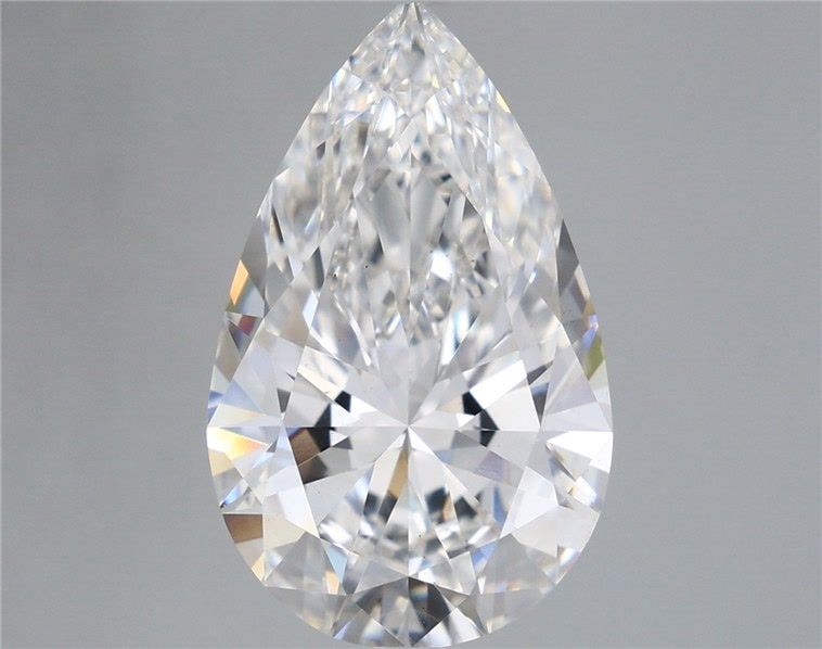 5.64 Carat Pear Shaped, Ideal Cut, E Color, VS1 Clarity, IGI Certified Lab Grown Diamond