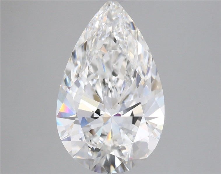 3.41 Carat Pear Shaped, Ideal Cut, E Color, VS1 Clarity, IGI Certified Lab Grown Diamond
