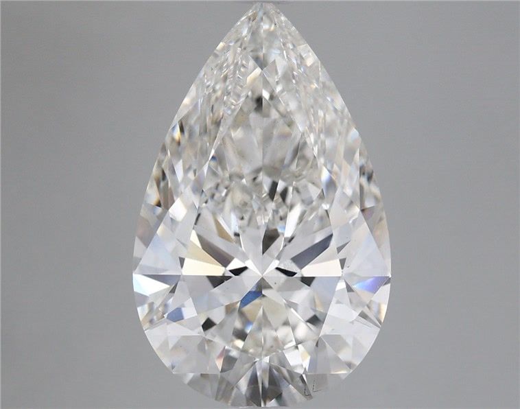 5.86 Carat Pear Shaped, Ideal Cut, F Color, VS2 Clarity, IGI Certified Lab Grown Diamond
