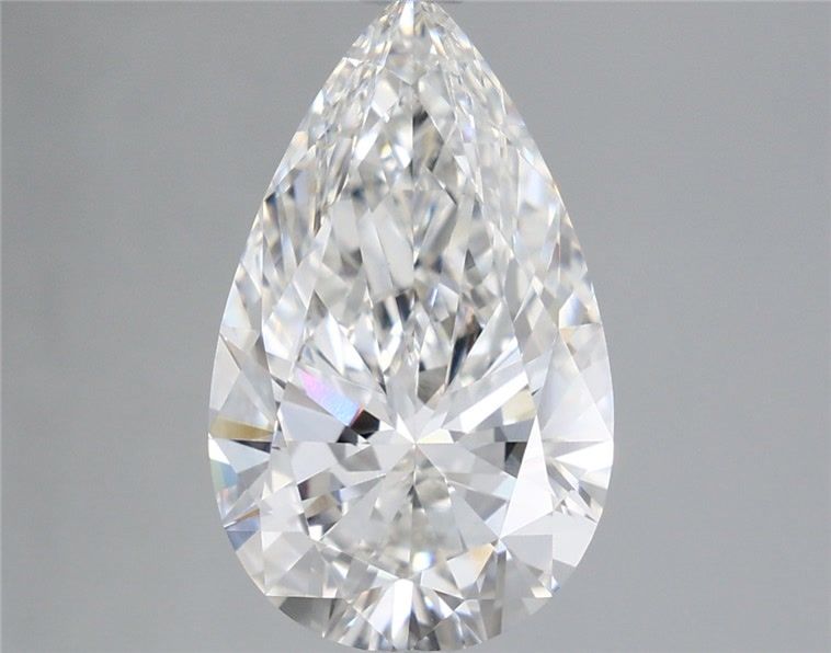 3.55 Carat Pear Shaped, Ideal Cut, F Color, VVS2 Clarity, IGI Certified Lab Grown Diamond