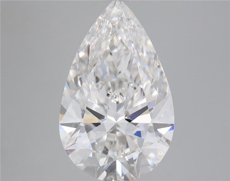 5.30 Carat Pear Shaped, Ideal Cut, F Color, VS1 Clarity, IGI Certified Lab Grown Diamond