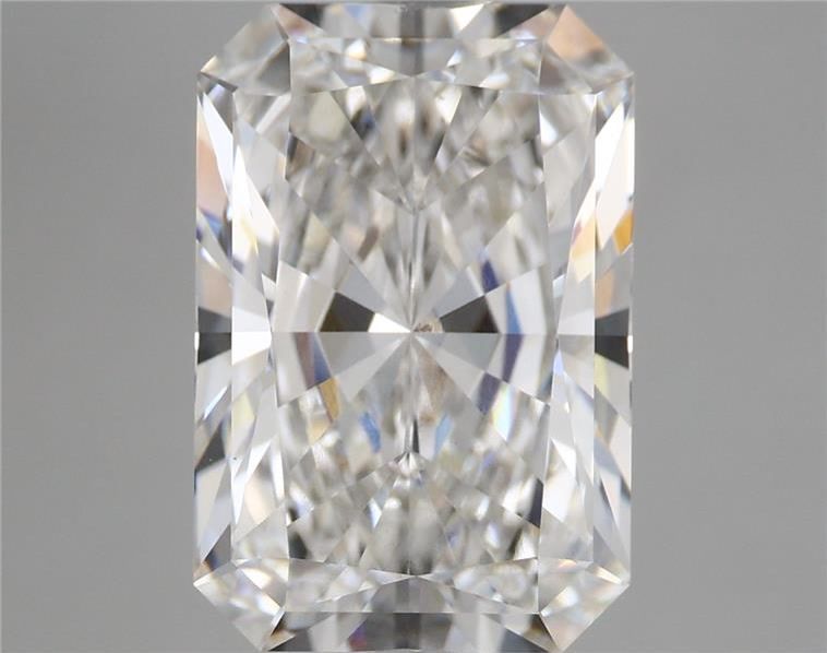 5.79 Carat Radiant Shaped, Ideal Cut, F Color, VVS2 Clarity, IGI Certified Lab Grown Diamond