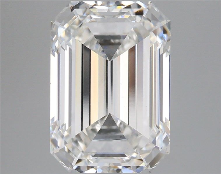 5.54 Carat Emerald Shaped, Ideal Cut, F Color, VS1 Clarity, IGI Certified Lab Grown Diamond