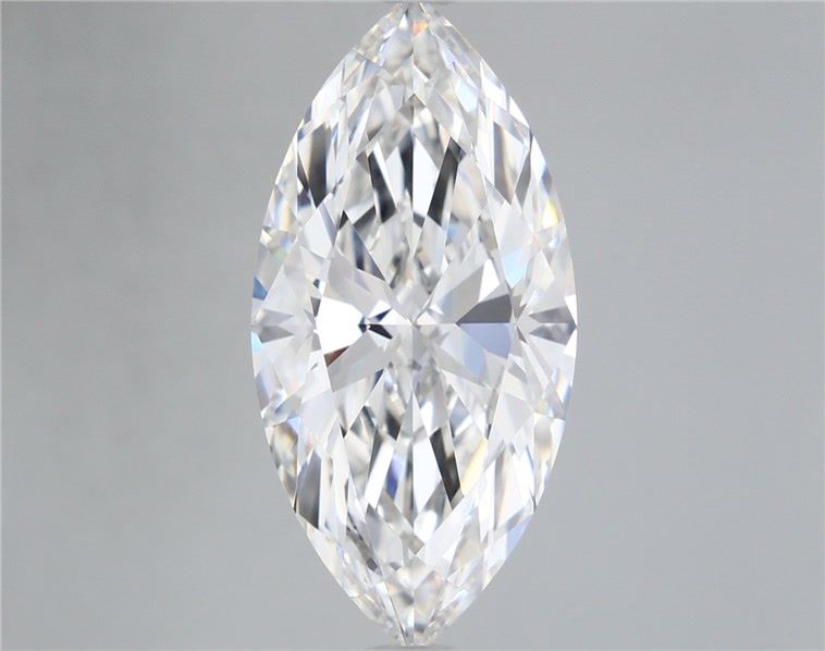 5.18 Carat Marquise Shaped, Ideal Cut, F Color, VVS2 Clarity, IGI Certified Lab Grown Diamond