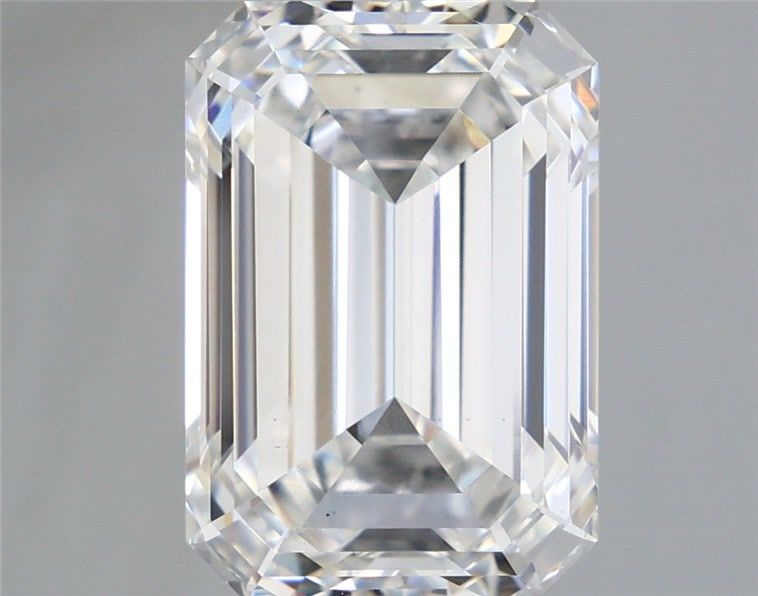 5.18 Carat Emerald Shaped, Ideal Cut, F Color, VS1 Clarity, IGI Certified Lab Grown Diamond