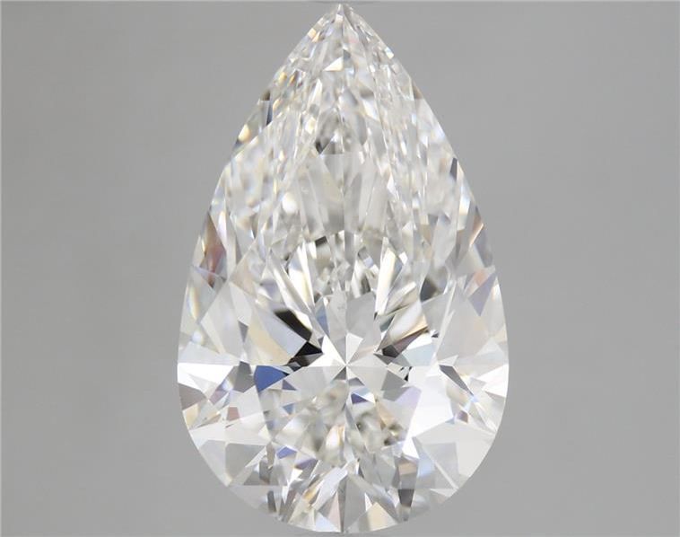 5.35 Carat Pear Shaped, Ideal Cut, F Color, VS1 Clarity, IGI Certified Lab Grown Diamond