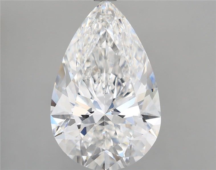 5.57 Carat Pear Shaped, Ideal Cut, E Color, VS1 Clarity, IGI Certified Lab Grown Diamond