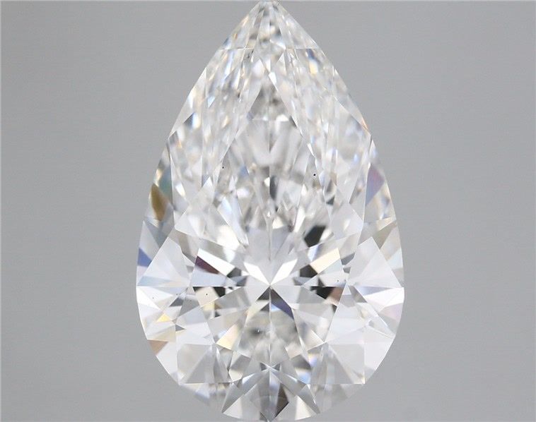 5.43 Carat Pear Shaped, Ideal Cut, E Color, VS1 Clarity, IGI Certified Lab Grown Diamond