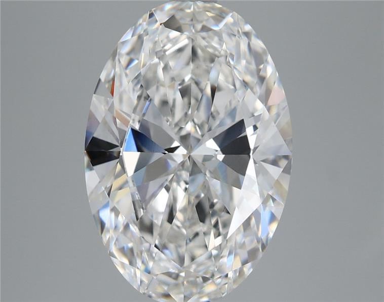 5.68 Carat Oval Shaped, Ideal Cut, E Color, VVS2 Clarity, IGI Certified Lab Grown Diamond