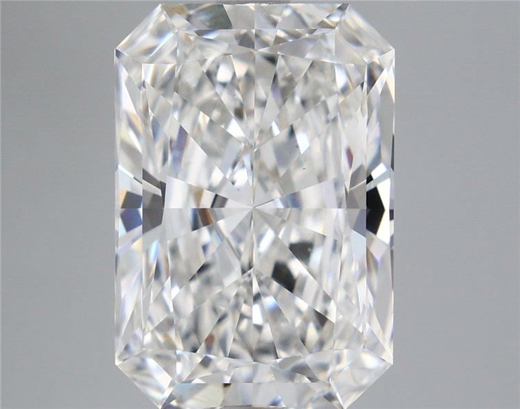 5.38 Carat Radiant Shaped, Ideal Cut, F Color, VS1 Clarity, IGI Certified Lab Grown Diamond