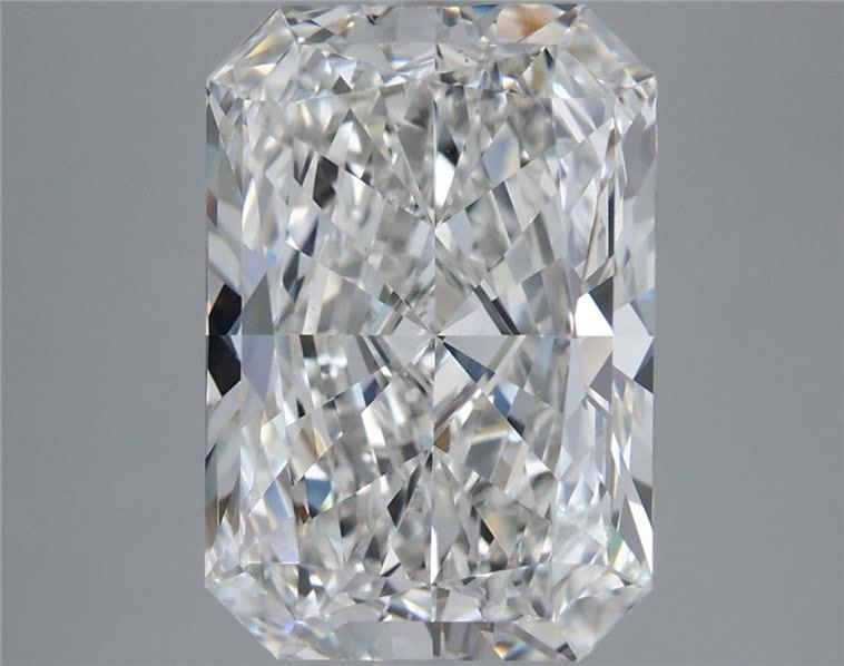 5.21 Carat Radiant Shaped, Ideal Cut, F Color, VS1 Clarity, IGI Certified Lab Grown Diamond