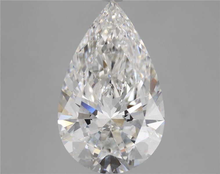 5.12 Carat Pear Shaped, Ideal Cut, E Color, VS2 Clarity, IGI Certified Lab Grown Diamond