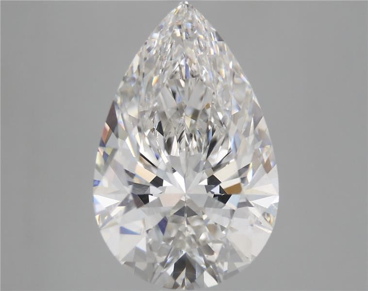 5.62 Carat Pear Shaped, Ideal Cut, F Color, VS1 Clarity, IGI Certified Lab Grown Diamond