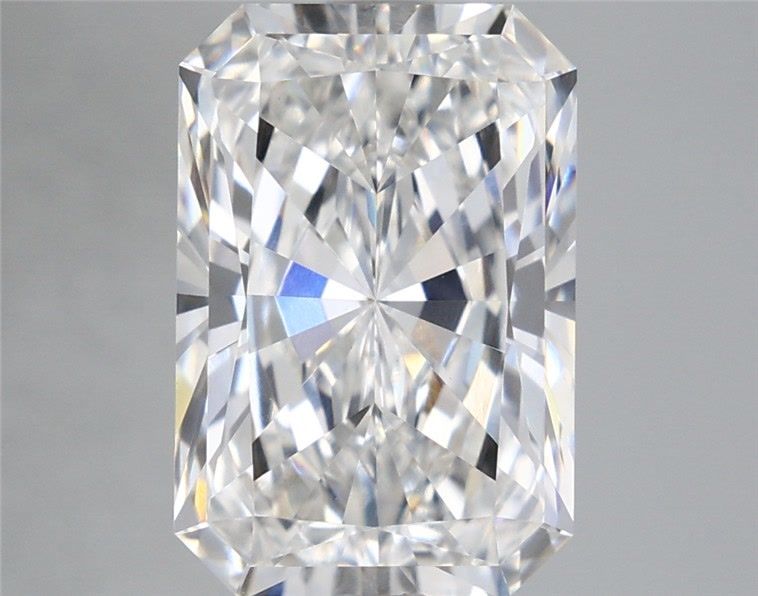 5.24 Carat Radiant Shaped, Ideal Cut, F Color, VVS2 Clarity, IGI Certified Lab Grown Diamond