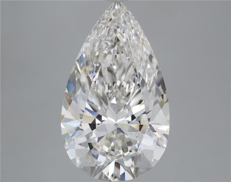 5.30 Carat Pear Shaped, Ideal Cut, F Color, VS2 Clarity, IGI Certified Lab Grown Diamond