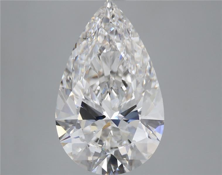5.31 Carat Pear Shaped, Ideal Cut, F Color, VS1 Clarity, IGI Certified Lab Grown Diamond