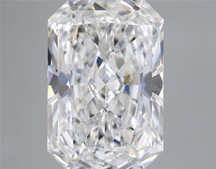 5.28 Carat Radiant Shaped, Ideal Cut, F Color, VS1 Clarity, IGI Certified Lab Grown Diamond