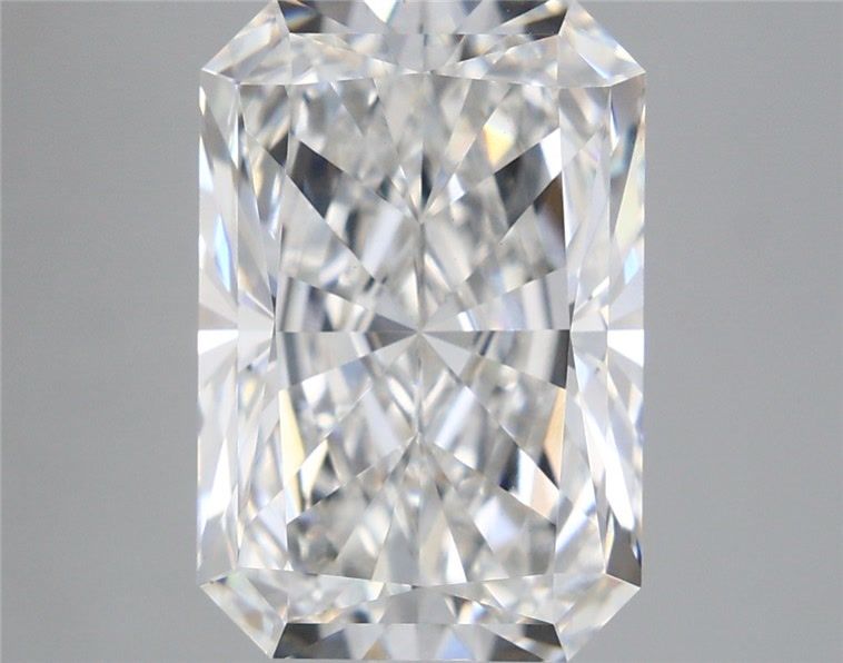 5.67 Carat Radiant Shaped, Ideal Cut, F Color, VVS2 Clarity, IGI Certified Lab Grown Diamond