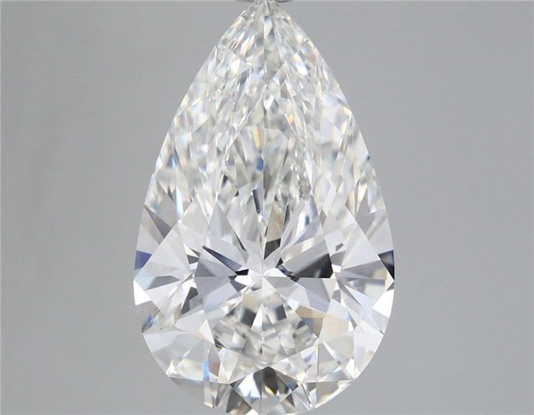 5.40 Carat Pear Shaped, Excellent Cut, F Color, VS1 Clarity, IGI Certified Lab Grown Diamond