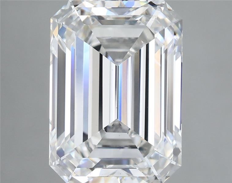 5.58 Carat Emerald Shaped, Ideal Cut, F Color, VS1 Clarity, IGI Certified Lab Grown Diamond