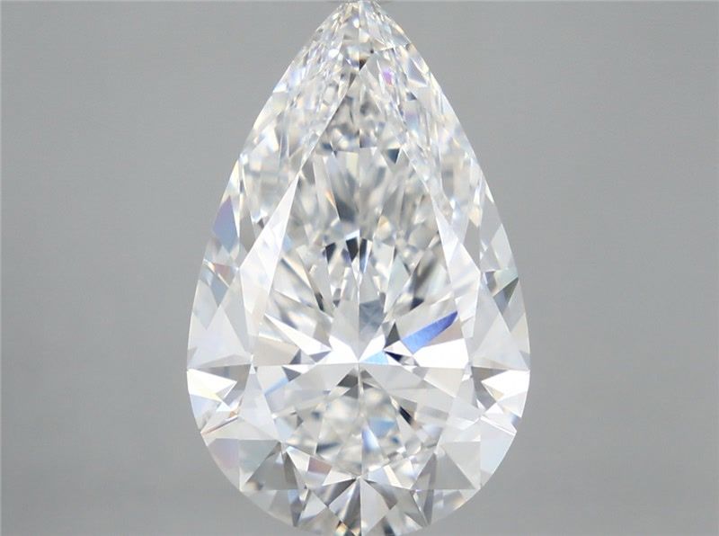 5.77 Carat Pear Shaped, Ideal Cut, E Color, VS1 Clarity, IGI Certified Lab Grown Diamond