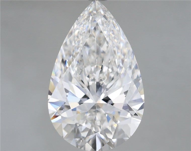 6.54 Carat Pear Shaped, Ideal Cut, F Color, VVS2 Clarity, IGI Certified Lab Grown Diamond