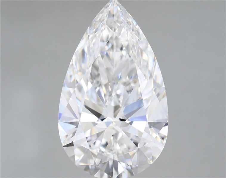 5.88 Carat Pear Shaped, Ideal Cut, E Color, VS1 Clarity, IGI Certified Lab Grown Diamond