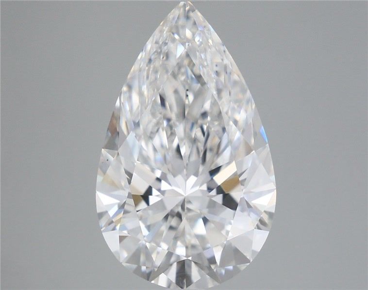 5.34 Carat Pear Shaped, Ideal Cut, E Color, VS2 Clarity, IGI Certified Lab Grown Diamond