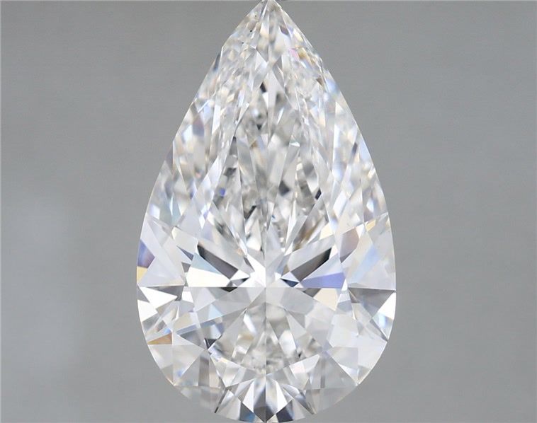 5.48 Carat Pear Shaped, Ideal Cut, E Color, VS1 Clarity, IGI Certified Lab Grown Diamond