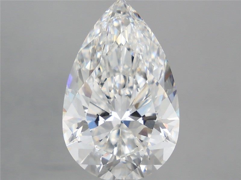 5.52 Carat Pear Shaped, Ideal Cut, F Color, VS2 Clarity, IGI Certified Lab Grown Diamond